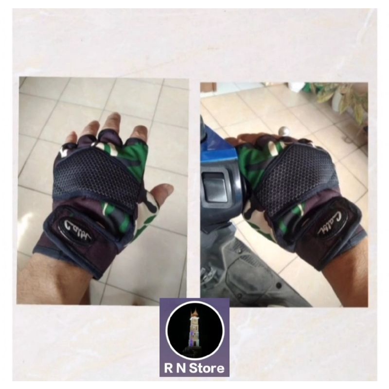 Sarung tangan motif loreng TNI