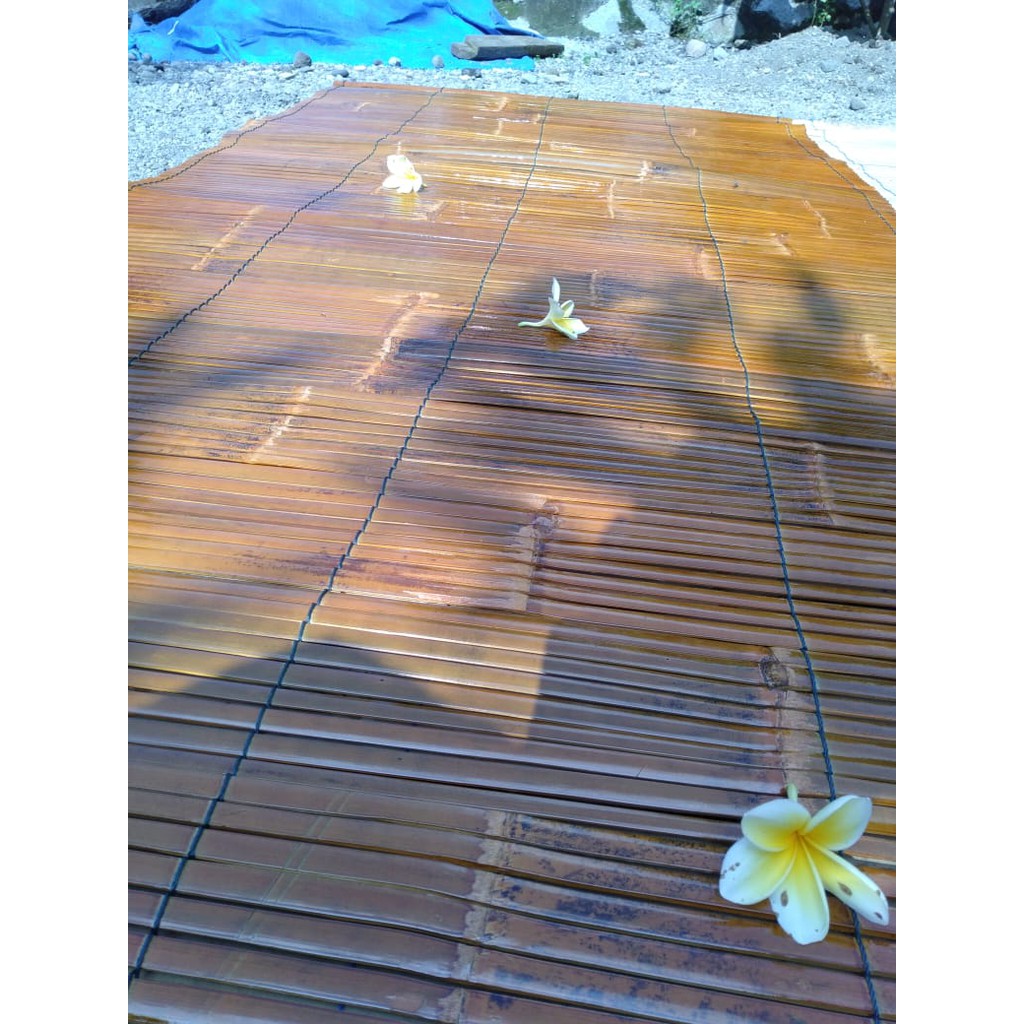 TIRAI BAMBU MOTIF VERNIS uk 1.5 x 2 meter/tirai bambu gulung