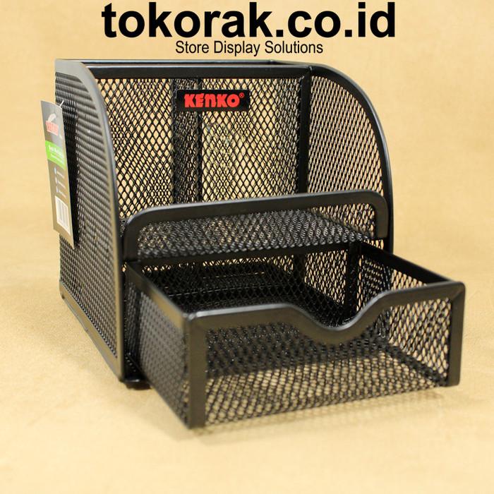 

Delia | Tempat Pulpen Keranjang Kotak + Laci Kenko - Kawat Desk Set Pen Holder