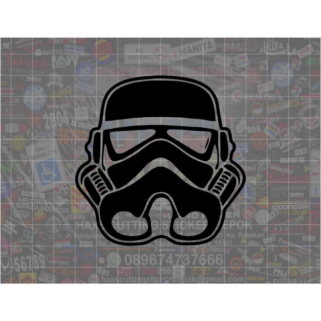 Cutting Sticker Stormtrooper Star Wars Storm Trooper Ukuran 8 Cm