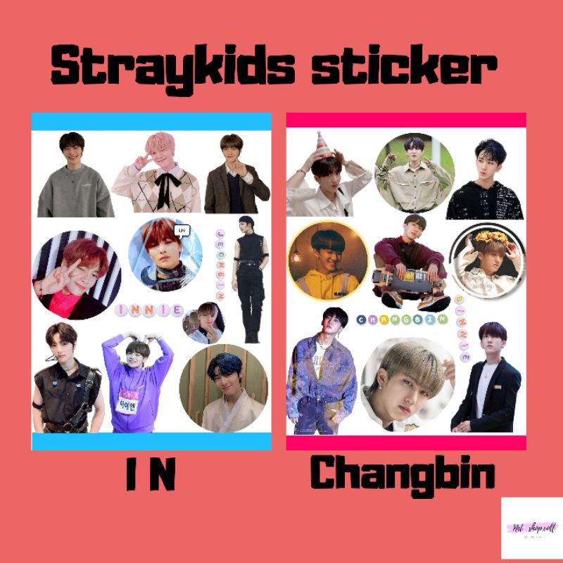 

Stiker kpop straykids member felix hyunjin bangchan han jisung jeongin