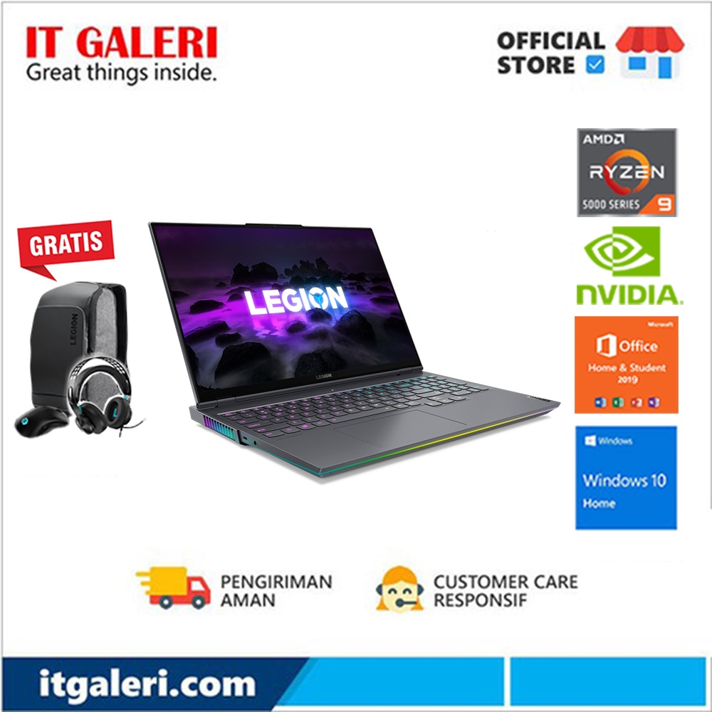 Lenovo Legion 7 - 82N6009SID Ryzen 9 5900HX/32GB ( 2x 16GB SO-DIMM DDR4-3200)/2TB SSD/16" WQXGA IPS 