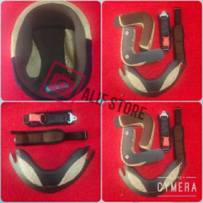 Spon Helm Bogo fullset knockdown plus tali sgasper busa lengkap komplit free paku belah