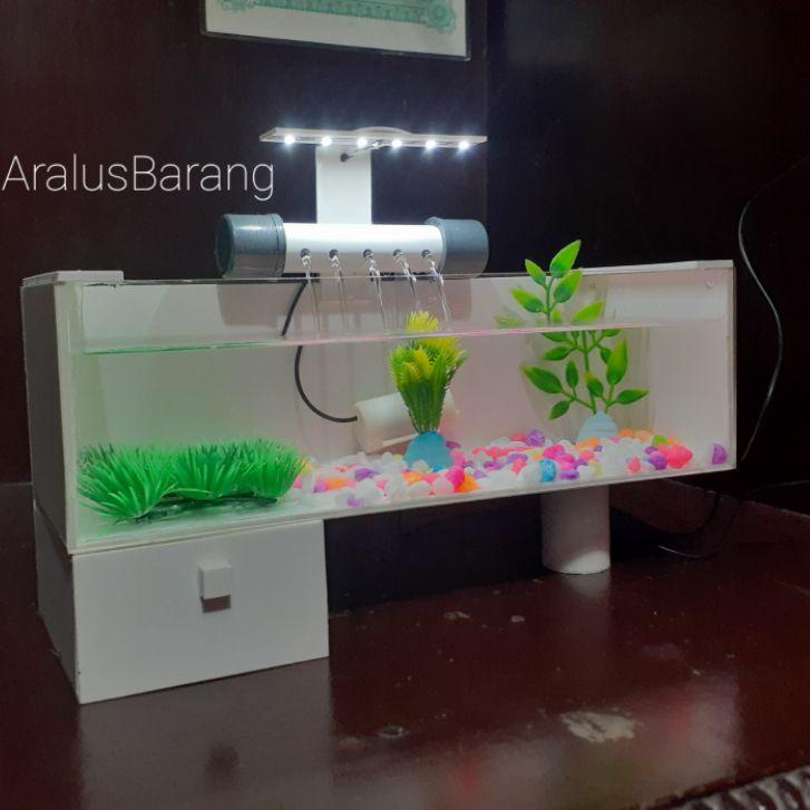 Harga TERMURAAH.. Aquarium Mini Fullset Dengan Pompa Dan Filter / Aquarium Akrilik Fullset / Aquariu