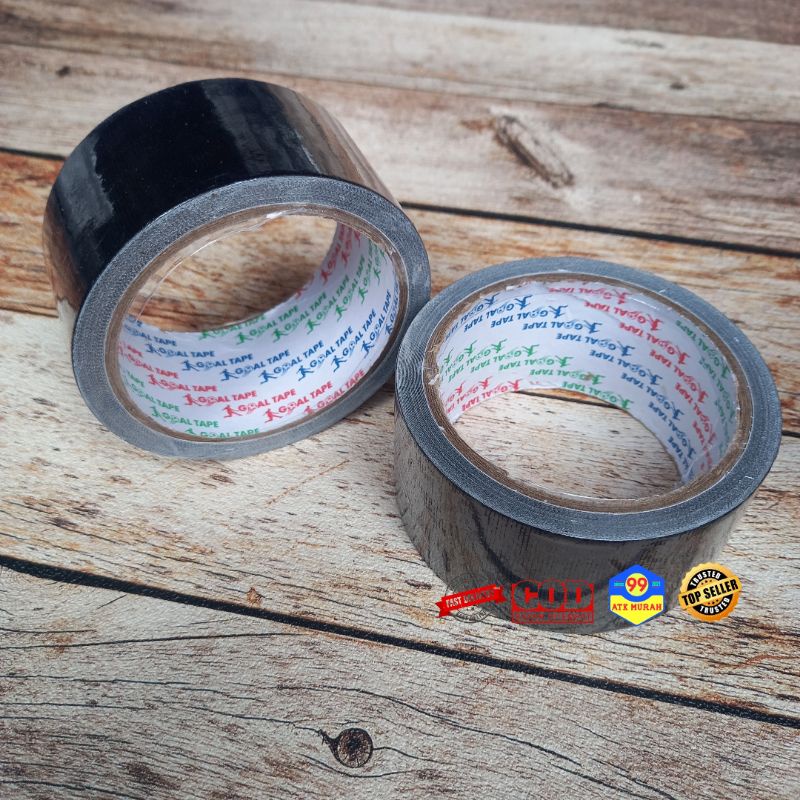 Lakban JILID Hitam/cloth tape 45mm/lakban kain/perekat/isolasi hitam/lakban hitam