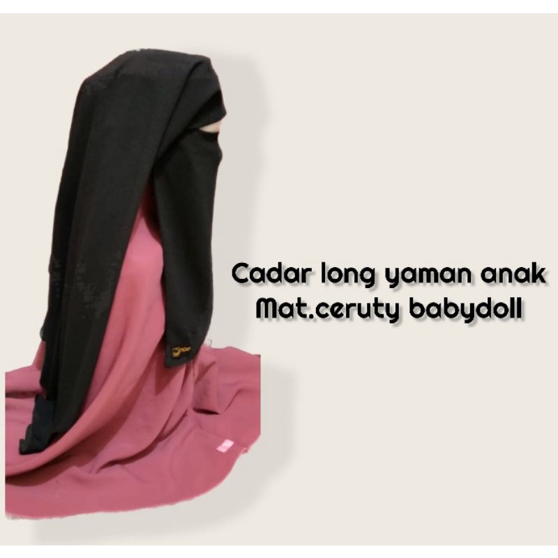 cadar anak / cadar yaman anak / niqob anak