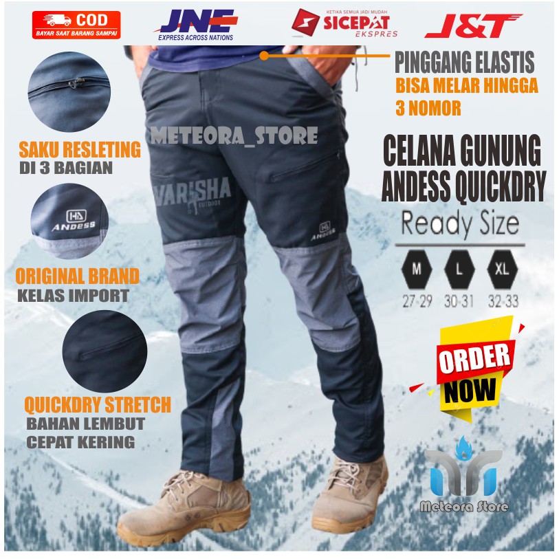  CELANA  GUNUNG  QUICK DRY PRIA WANITA  PANJANG ANDESS OUTDOOR 