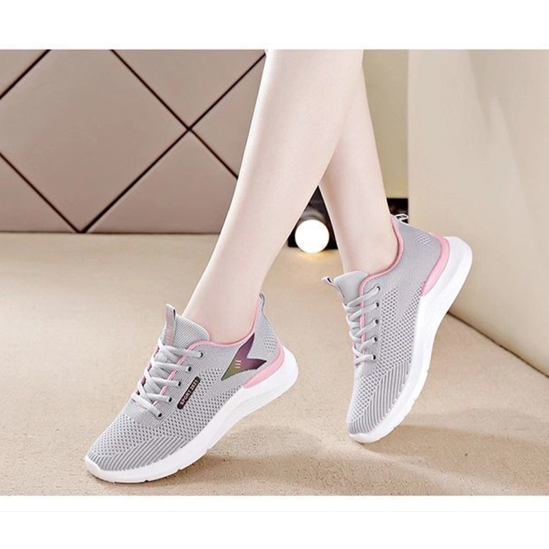 Sepatu Sneakers Wanita Running Fashion Import Premium - F-68