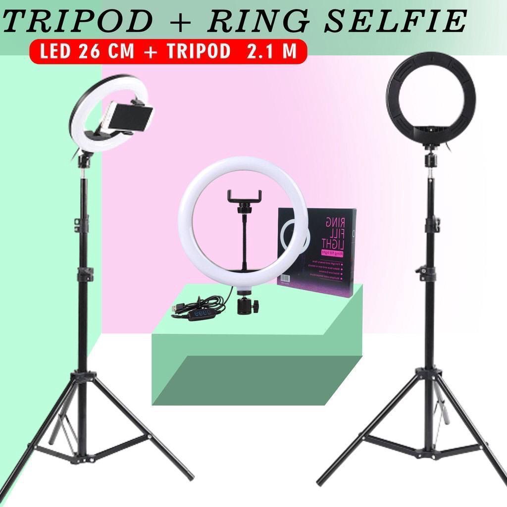 ring light 26cm   tripod 2 1m   lampu makeup   lampu selfie   lampu vlog