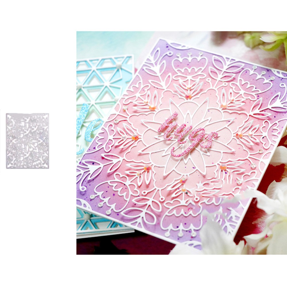 

Free Ongkir Flower Background Metal Cutting Dies Stencils For DIY Scrapbooking Paper Card