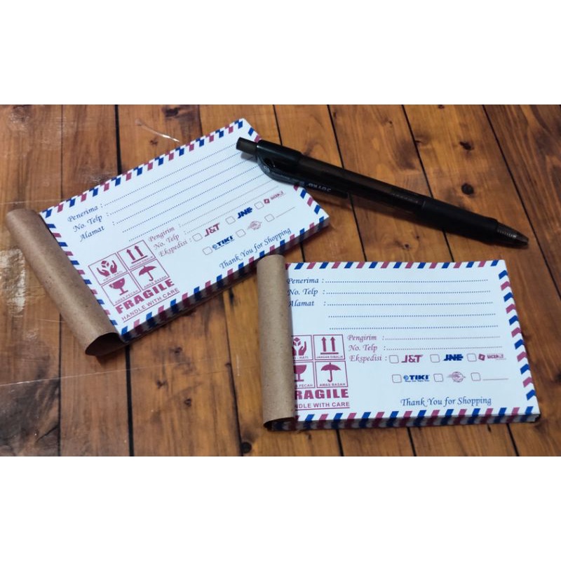 

Kertas Label Pengiriman Olshop Airmail isi 100