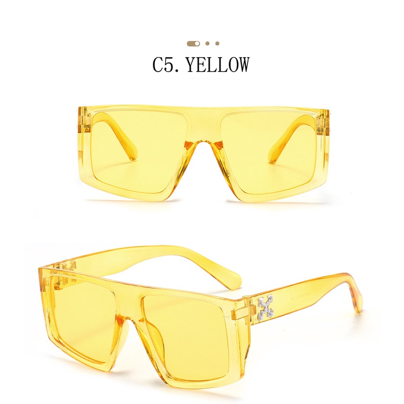 Kacamata Hitam Model frame Kotak oversized Gaya Korea Untuk Wanita