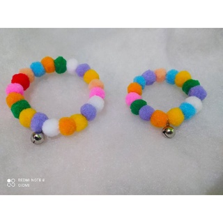 kalung lonceng pom pom anjing kucing kelinci