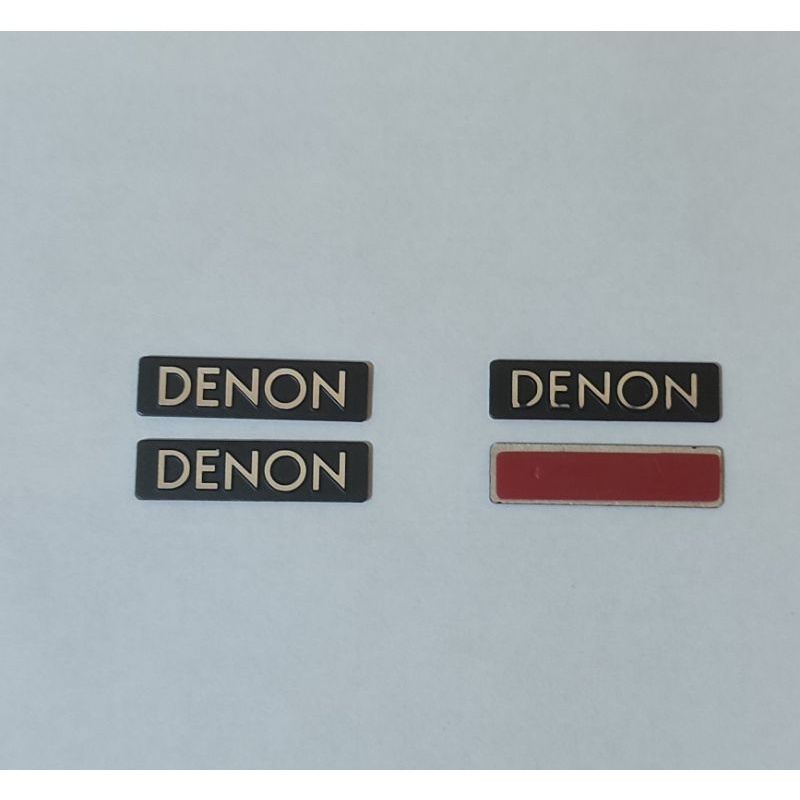 Emblem Alumunium Sticker Decals 3D Logo DENON Car Audio Speaker