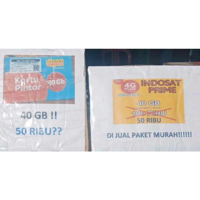 Kartu perdana pintar indosat murah Kouta 40Gb