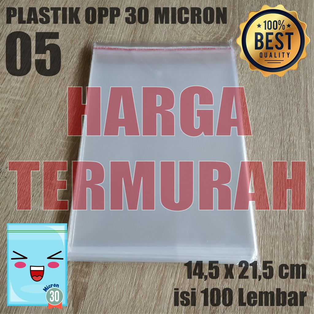 

PLASTIK OPP TEBAL 14,5 x 21,5 30 Micron (0,5) PLASTIK KEMASAN / PLASTIK ROTI