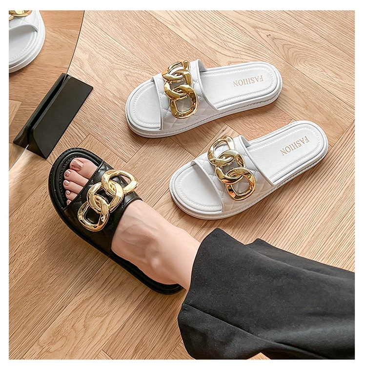 BSS - Sandal Import Wanita 3 Cincin Gold Non Slip Original Import  - SANDAL EVA