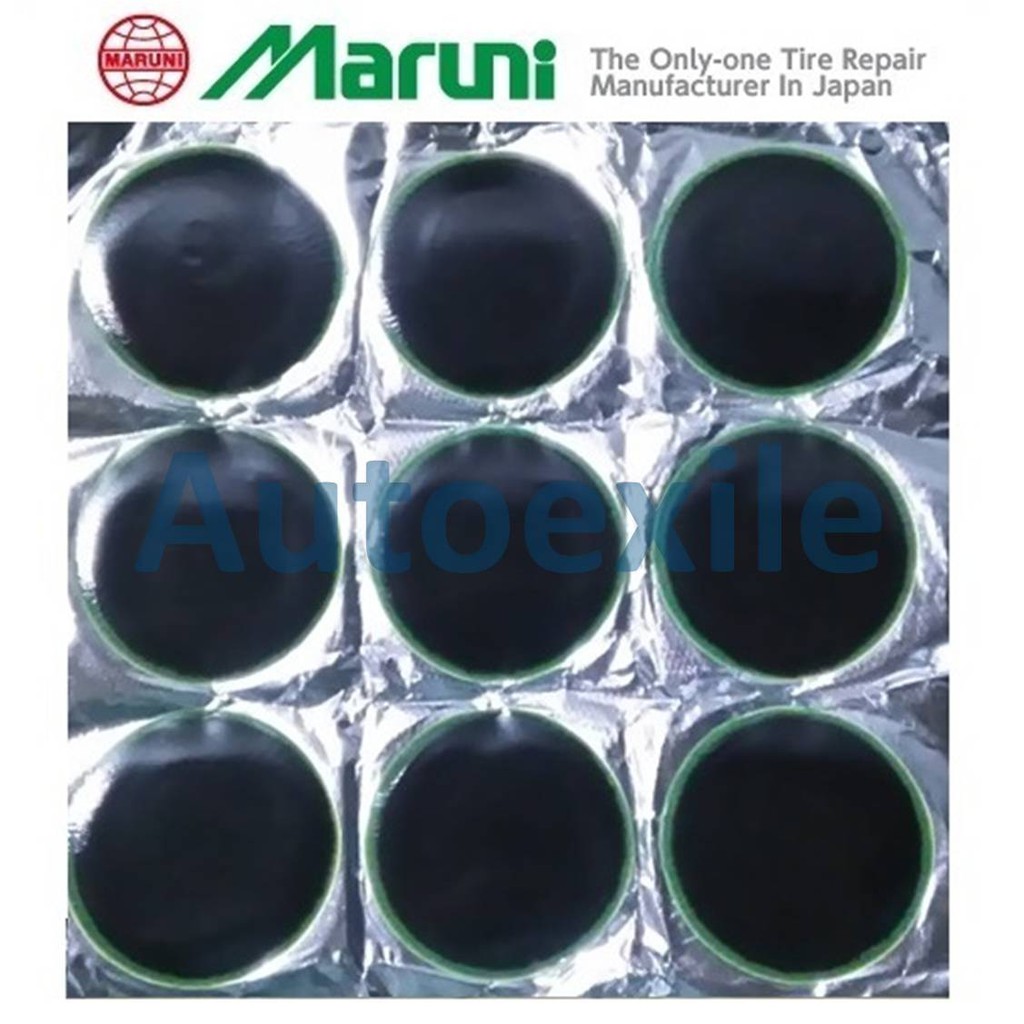Koyok Tambal Ban Tire Patch Maruni Sheet GUT02 MU02 Bulat 78mm 9buah (Tip Top Ban Luar)