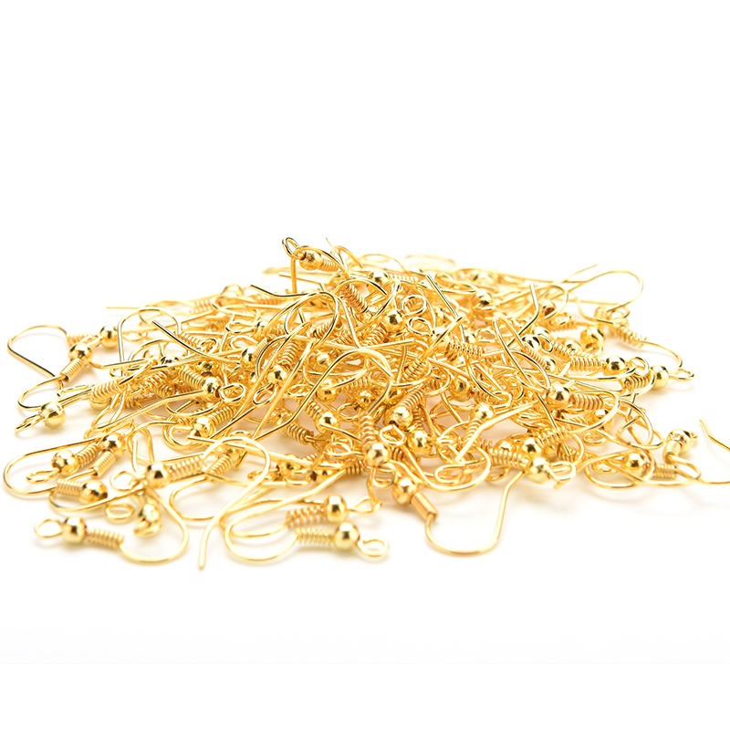 100pcs Kait Coil Lapis Silver Untuk Membuat Perhiasan 4