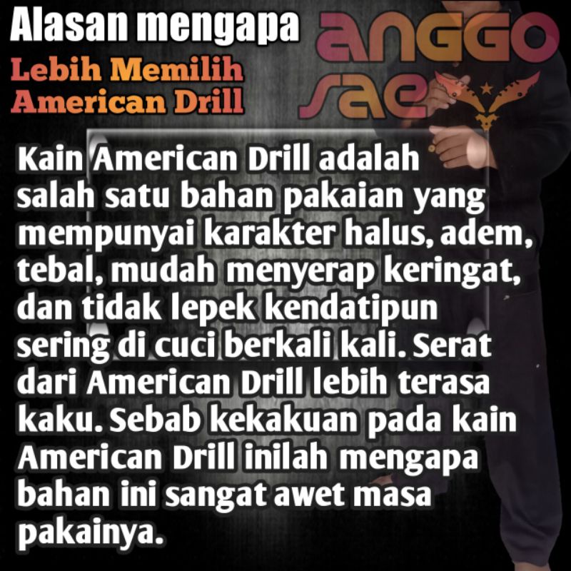 BAJU SUNDA STELAN BAJU PANGSI KATUN TEBAL AMERICAN DRILL SIZE S-XXXL FREE TOTOPONG BY ANGGOSAE UKURAN S M L XL XXL XXXL