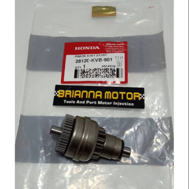 PINION ASSY STATER - GIGI STATER HONDA VARIO - BEAT FI ORI HONDA 28120 KVB 901
