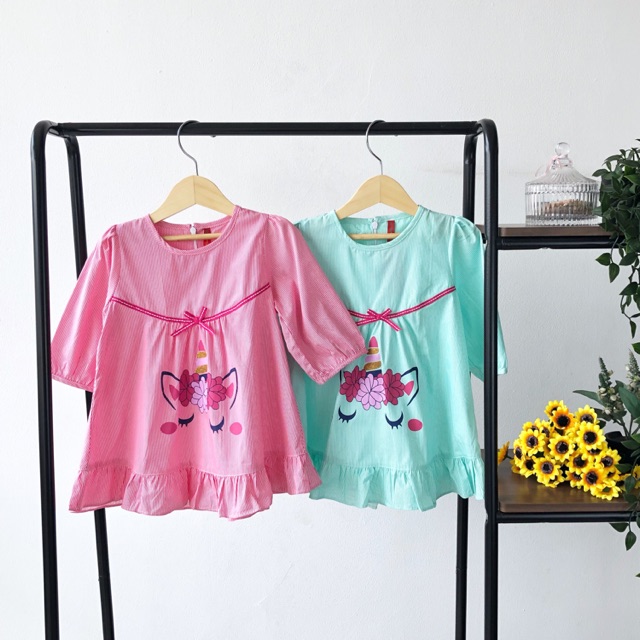 BO 08 A blus anak  katun  baju  atasan anak  katun  baju  