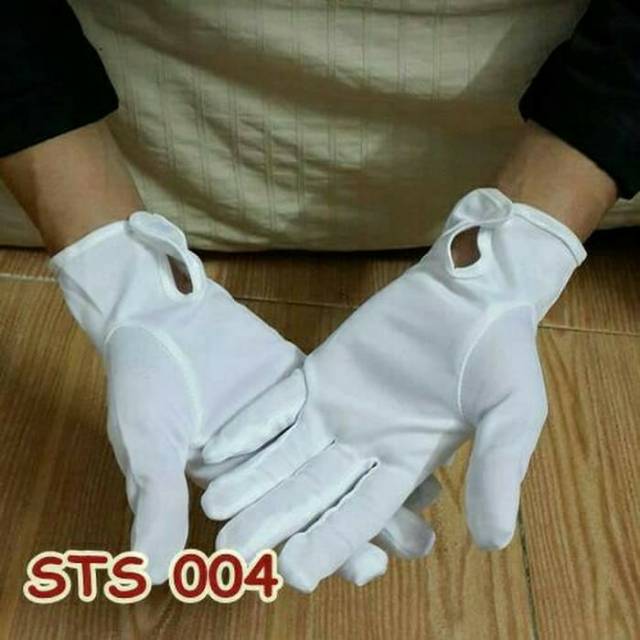 Sarung tangan wedding gloves pria putih