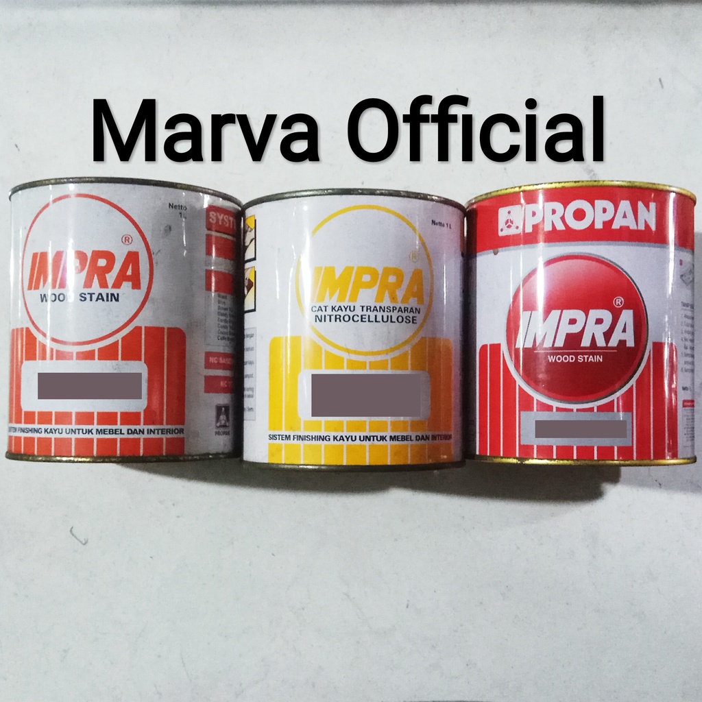 IMPRA wood stain WS 162 B Pewarna Kayu Dark Mahoni Red merah Mahony 1 L gloss politur vernis pelitur