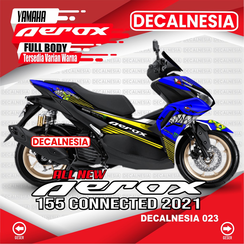 Decal Stiker Motor Aerox Connected 155 ALL New 2021 2022 2023 2024 2025 Dekal Variasi Shark Modif St