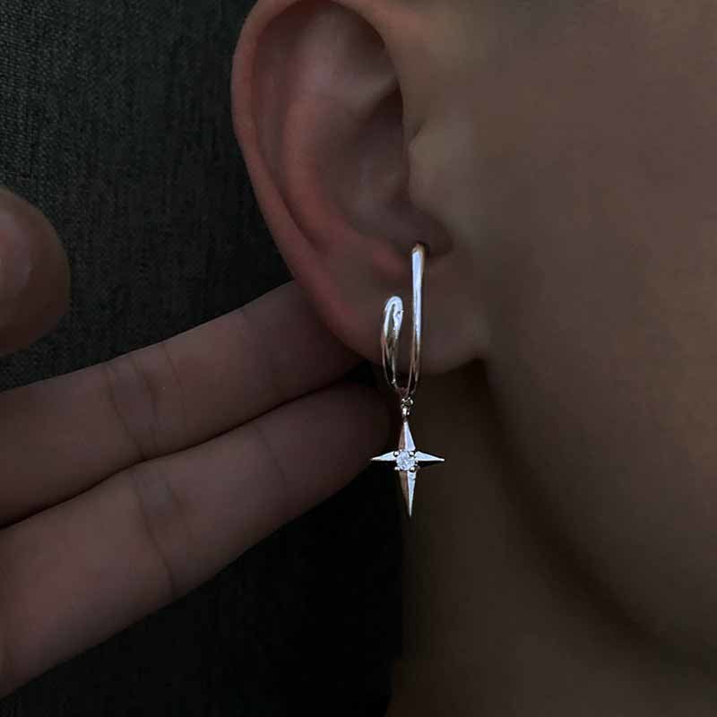 Anting Tusuk Gantung Temperament Hias Berlian Gaya Trendy Untuk Wanita