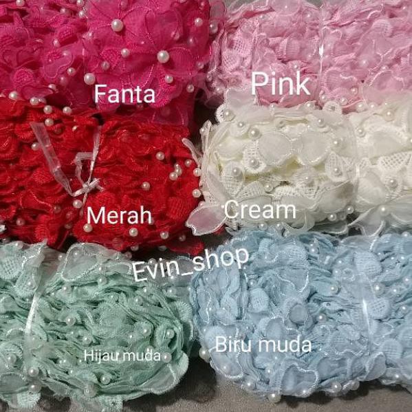 Renda Prada tile Mutiara /17 Bunga