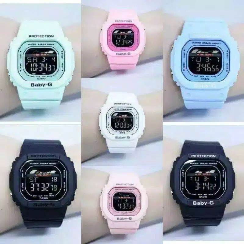 LS Jam tangan casio baby g BGA-550 led digital strap rubber jam tangan wanita