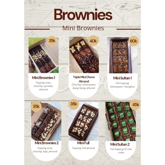 

Mini Brownies