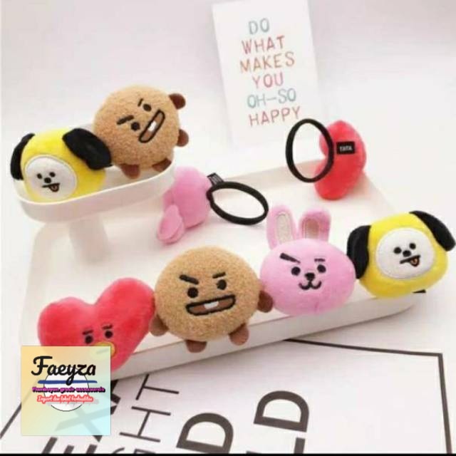 IKAT KUNCIR RAMBUT BT21 ATAU BTS ISI 6 PCSgrosir