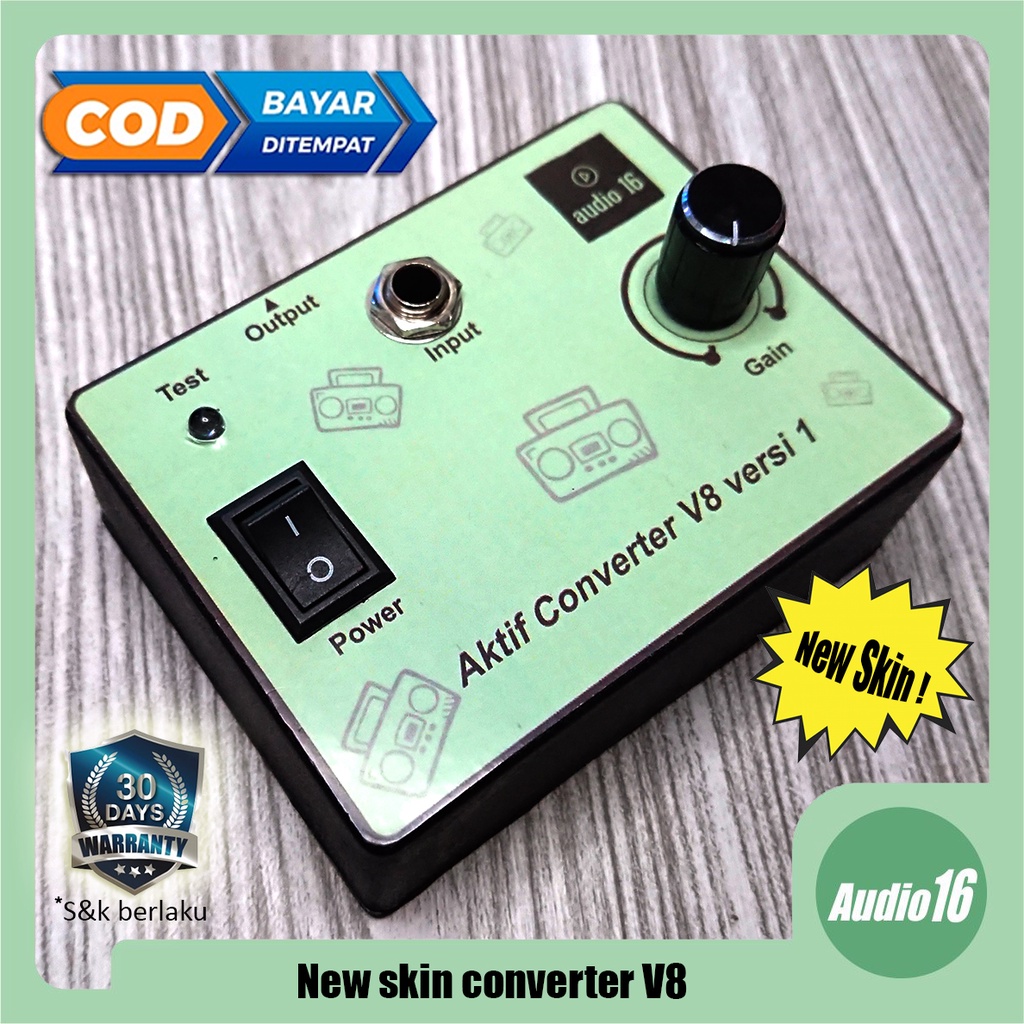 Converter aktif soundcard V8 amplifier microphone penguat suara mic