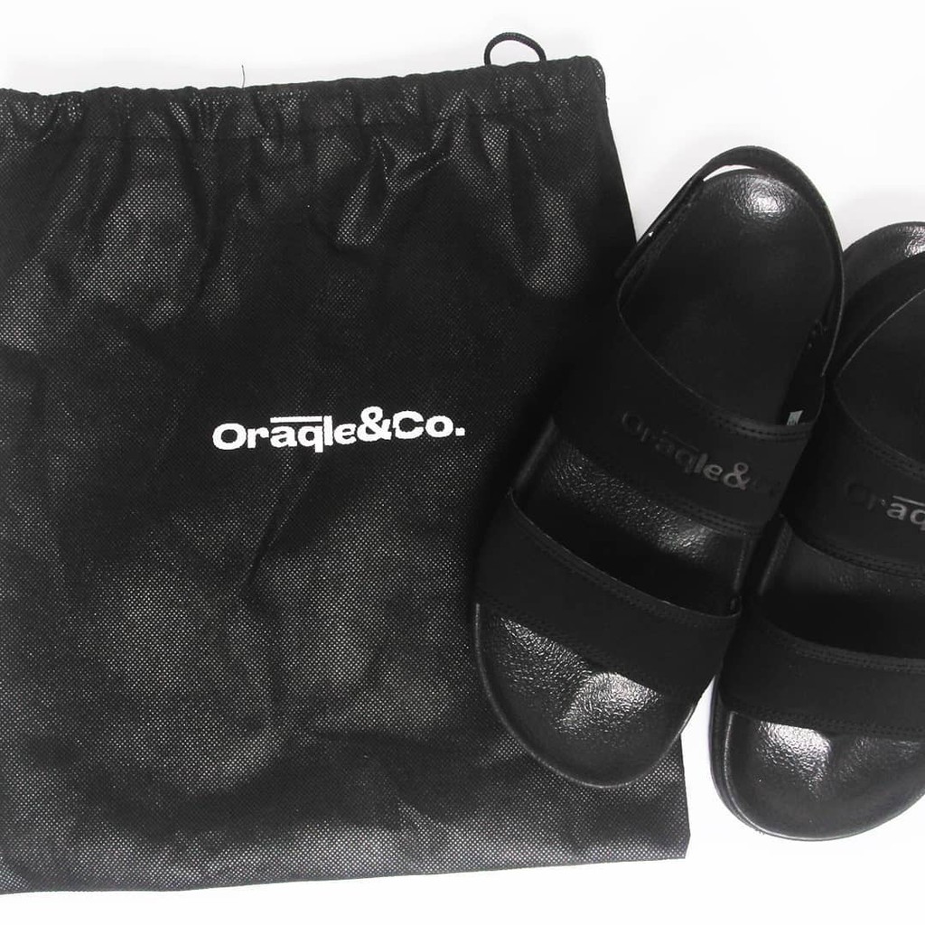 ORAQLE SANDAL SANTAI SANDAL GUNUNG PURPOSE SANDAL BLACK