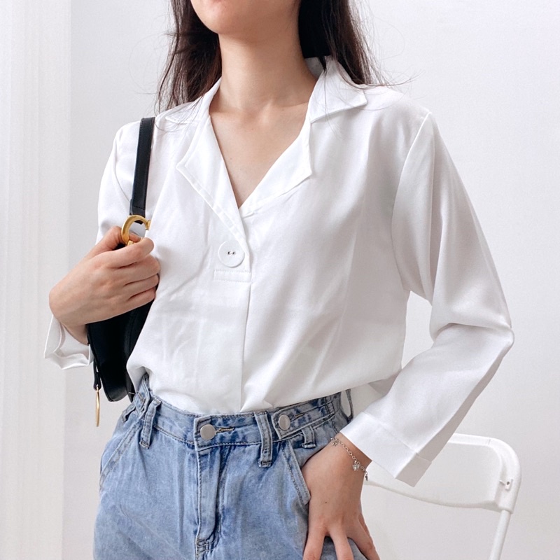 NIKI Blouse Casual Wanita Kantor Korea 0322