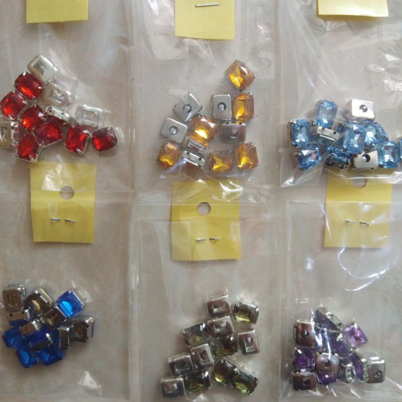 Image of 12 Pcs/Cangkang Akrilik Persegi 10 mm #0