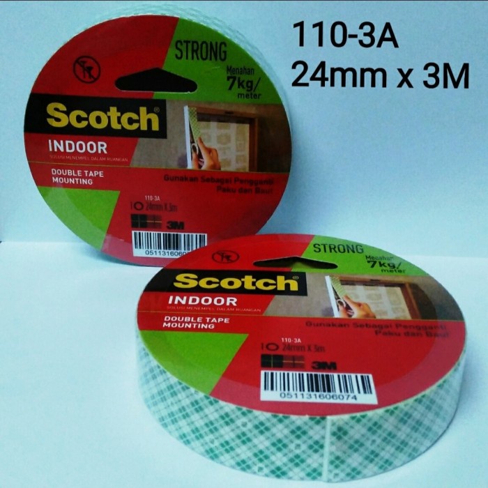 

Hemat Dabel Tip Kuat Nahan Beban 7 Kg / Scotch Mounting Tape 1In X 5 Mtr Bagus