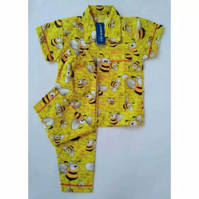 Piyama nak Junior / Baju Tidur Anak Junior Umur 6 -12 thn