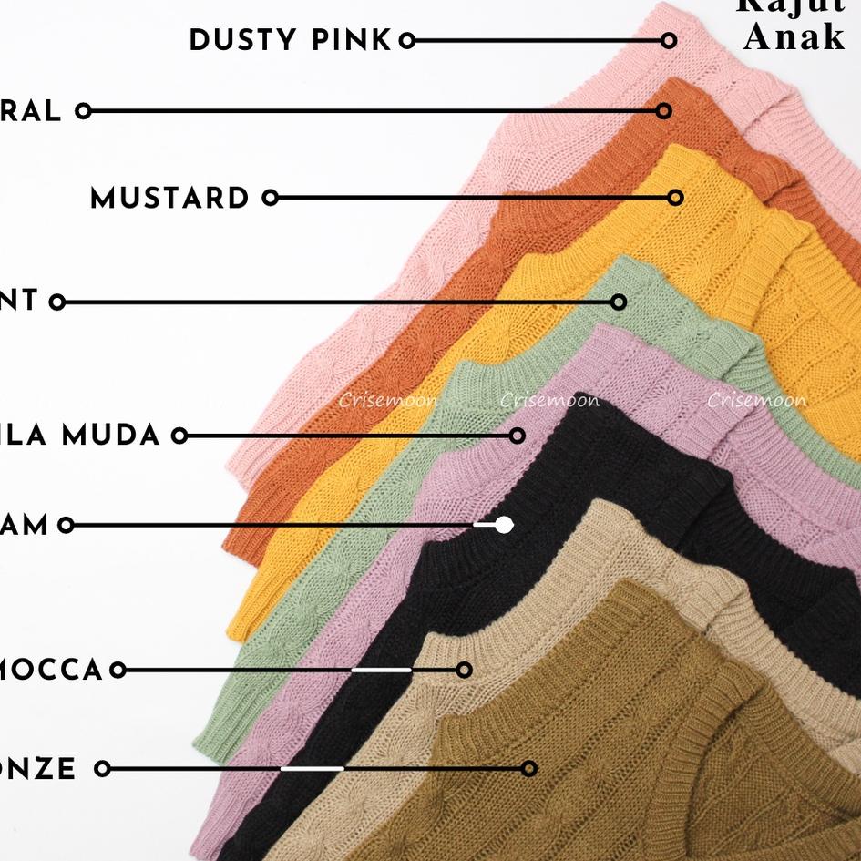 Vest rompi rajut anak / Rompi rajut anak motif cable 