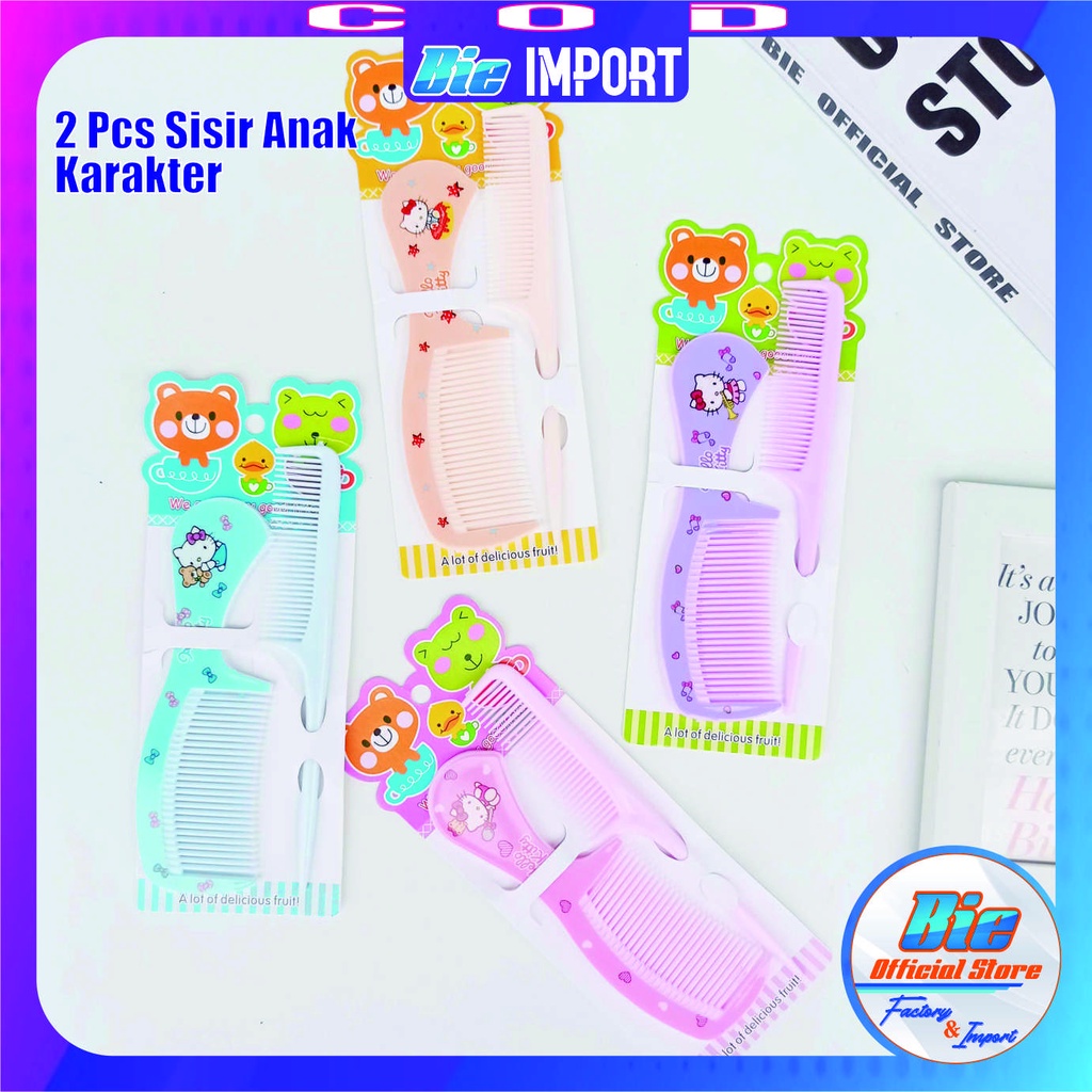 2 Pcs Sisir Karakter Korean Style Import / Sisir Rambut