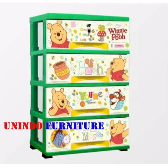 NAPOLLY LEMARI LACI 4 SUSUN POOH BESAR DSC-4Q POOH