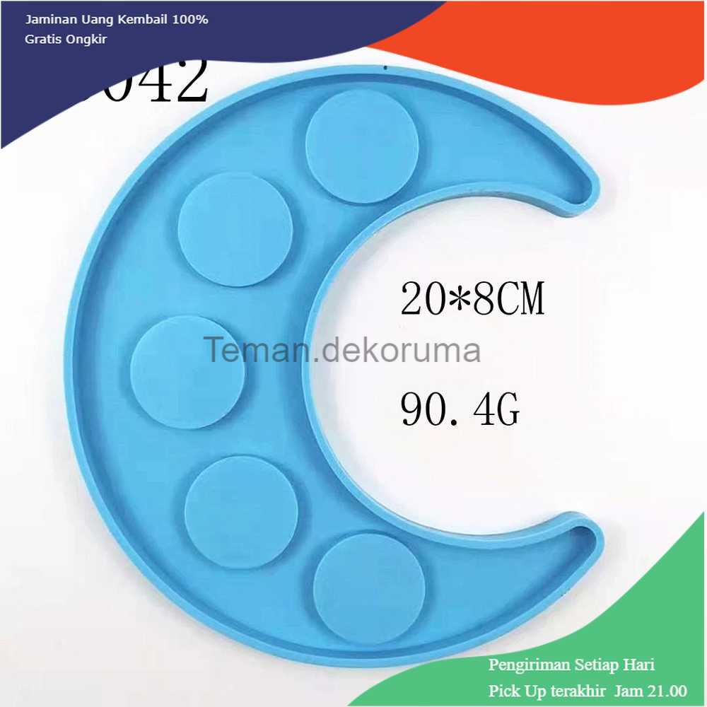 TD-AI Xiyo Cetakan Tempat Lilin Resin Silicone Mold Model Bulan - 5042