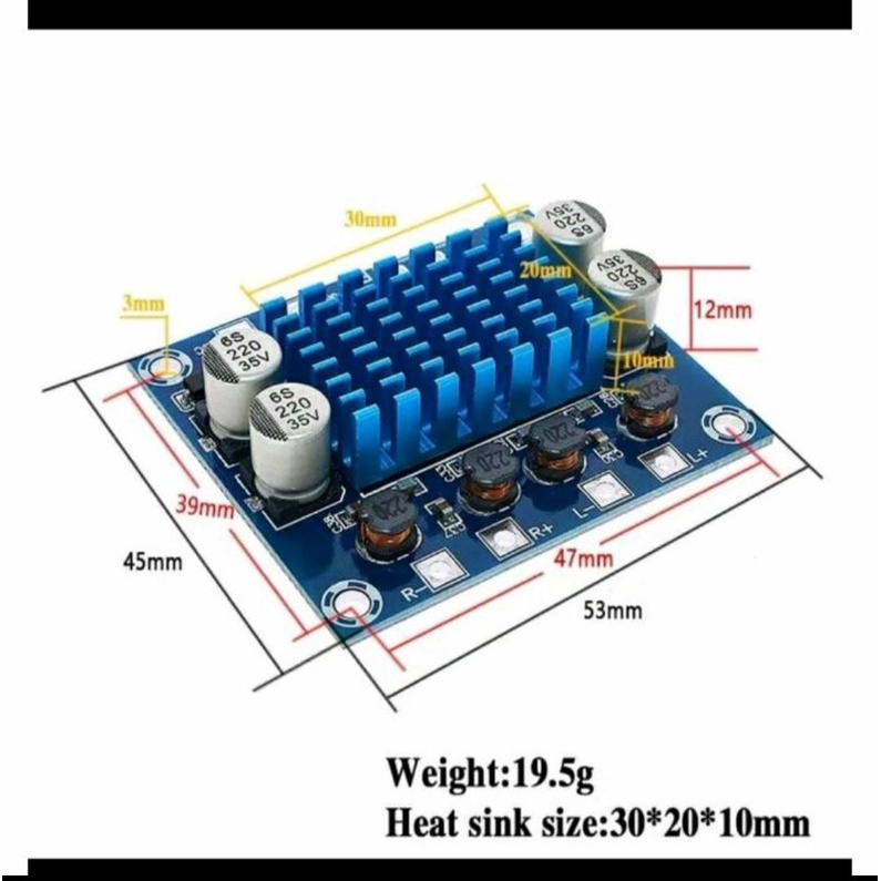 KIT POWER CLAS D TIPE- A232 TPA3110 30W+30W 2.0 DIGITAL Audio Power Amplifier