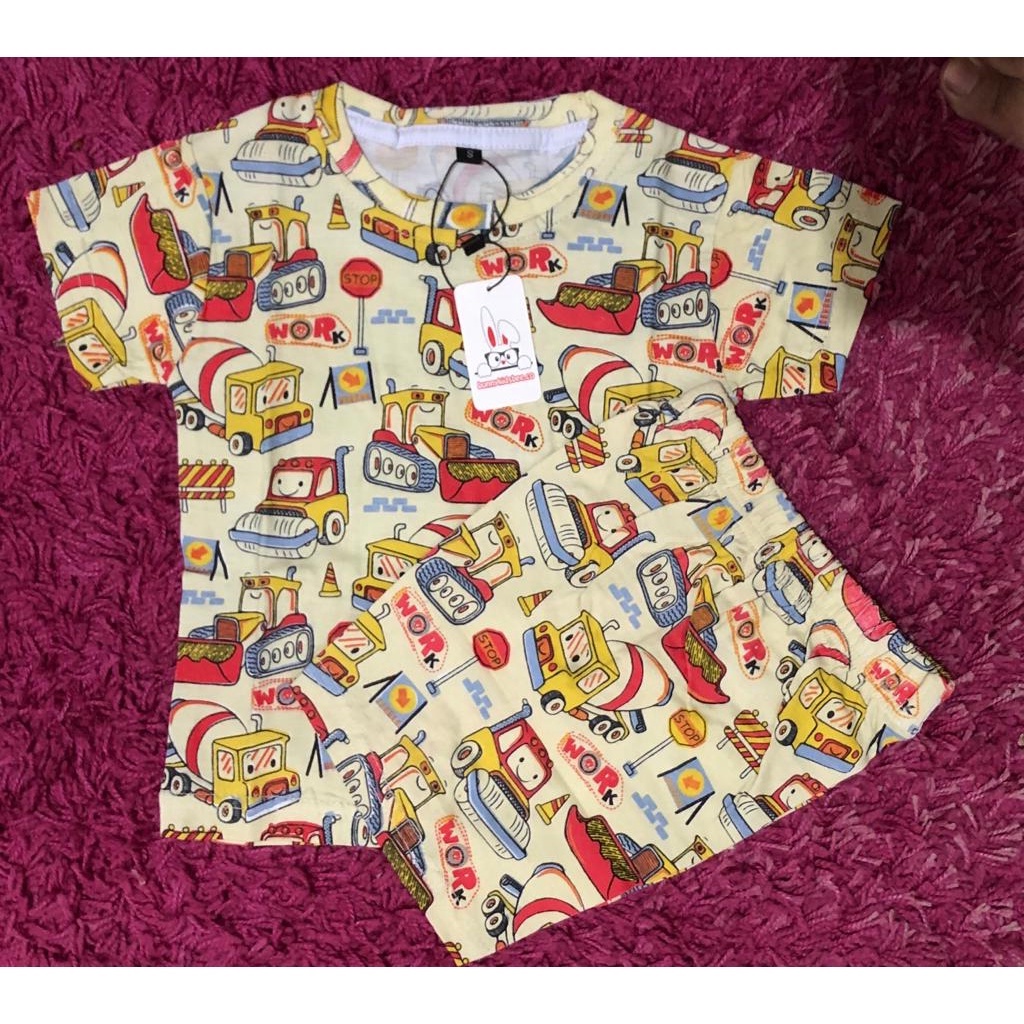 STELAN ANAK FULL PRINT BULDOZER