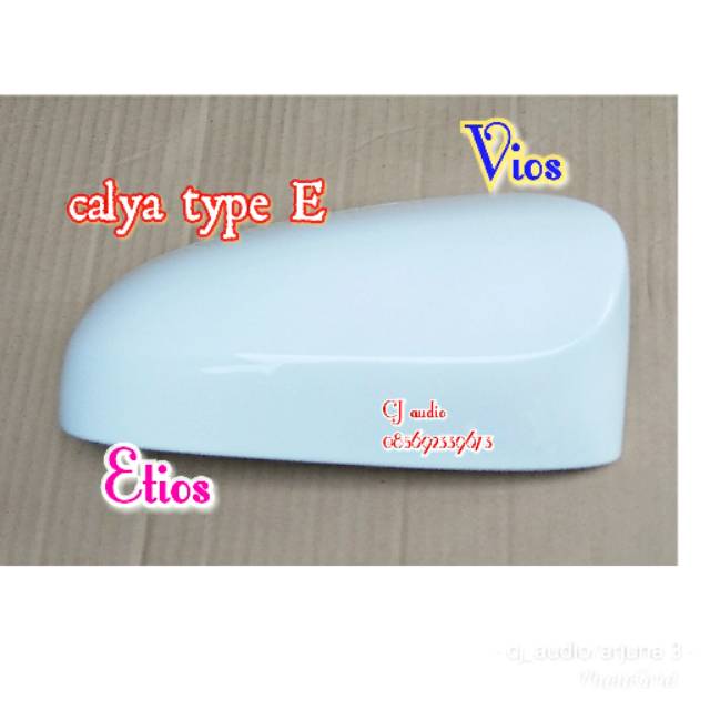 Cover-batok-tutup spion Toyota calya Vios Etios type e putih