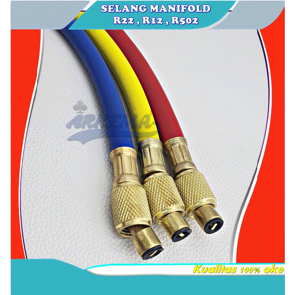 [ SATUAN ] SELANG MANIFOLD | SELANG MANIFOLD R22 R134 R502 1.5METER | SELANG ANALIZER | SELANG ANALISER | SELANG MANIFOLD ANALIZER