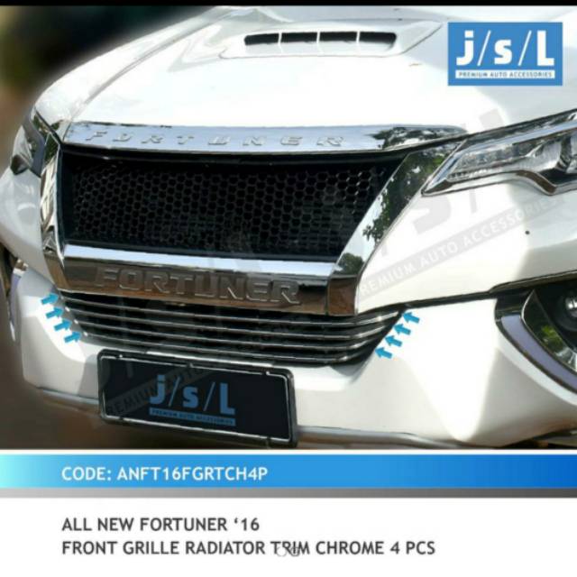 Front grill radiator trim chrome all new Fortuner chrome jsl