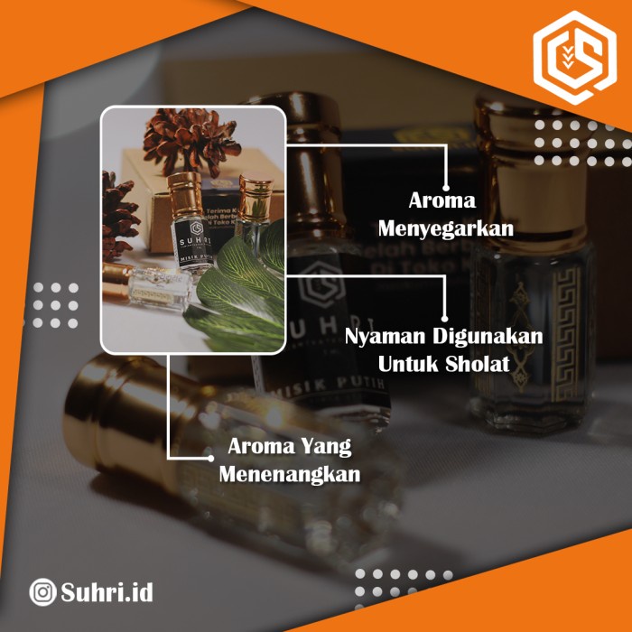 Minyak Wangi Parfum Misik Putih SUHRI 100% Import Original Non Alkohol 3ML Roll On